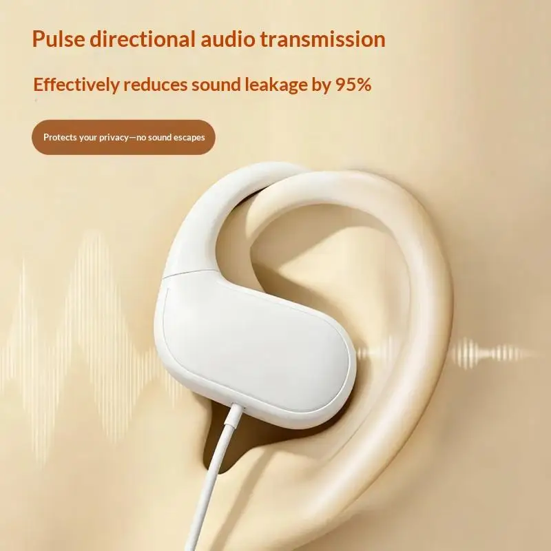 Wired Control Type C 3.5mm Headphones Ear Hook 9D Surround Sound Bass Earbuds Sports Gaming Headset Earphones