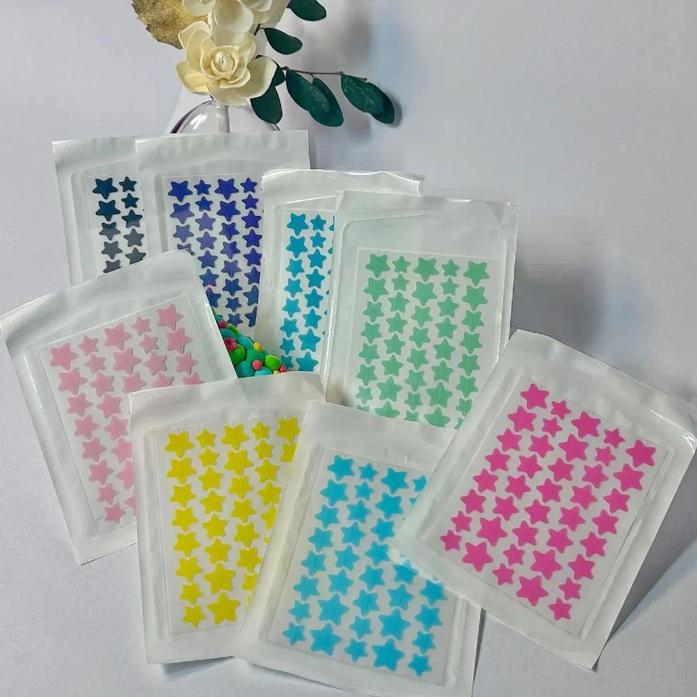 Star-Shaped Acne Patches Tea Tree Oil Hydrocolloid Skin-Friendly Blemish Covering Stickers Cute Bandages