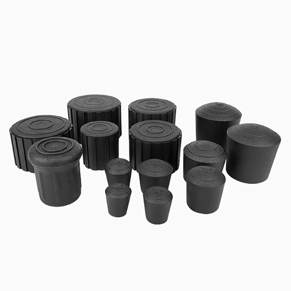 

4-32Pcs Black Rubber Table Chair Foot Covers Dia 10mm-35mm Circular Pipe Plugs Protective Covers Furniture Thickening Leg Pads