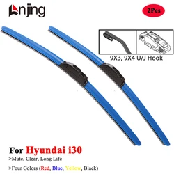 LNJING Colorful Hybrid Wiper Blades For Hyundai I30 CW FD GD PD 2007 2011 2014 2017 2020 2022 2023 2024 Car Exterior Accessories