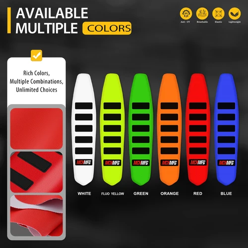 Imagen 2 del producto Accesorios para motocicleta SPACE, funda de asiento Universal, diseño antideslizante de goma, resistente al agua para SX EXC YZF KXF CRF TC