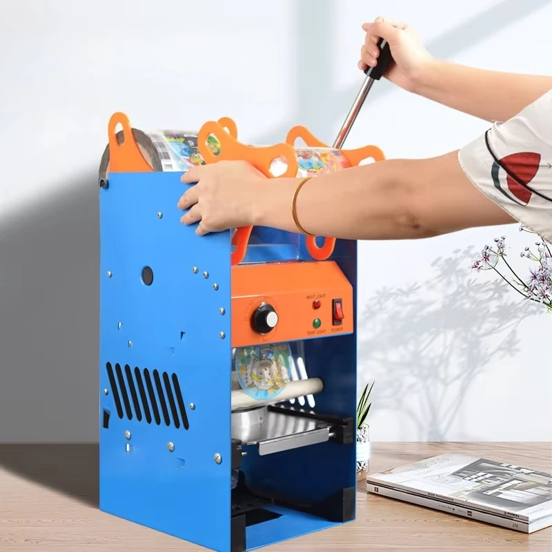 Electrically Factory Custom Manual Beverage Sealing Machine Hand Press Cup Sealer for Milk Tea Cups Soy Milk Customizable for