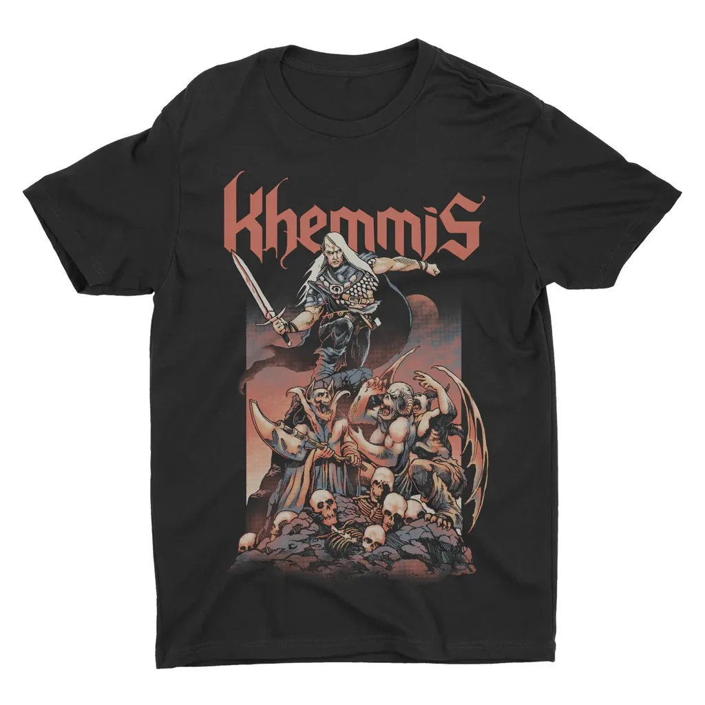 

Khemmis Battlemaster T-Shirt Men's and Women's Short Sleeve Cotton Tees Retro Metal Band Tops Brand T-shirt Summer Men Clothing