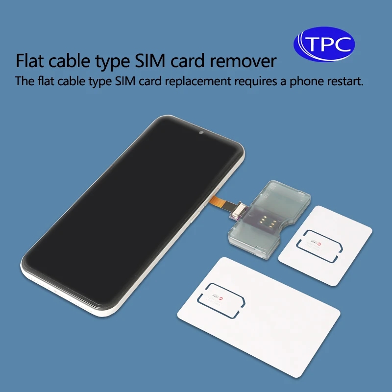 TPC 2 in 1 Phone IC Card Activation Tool Micro SIM Card Converter Card Extension Adapter Nano SIM FPC 15cm Flexible Cable Line