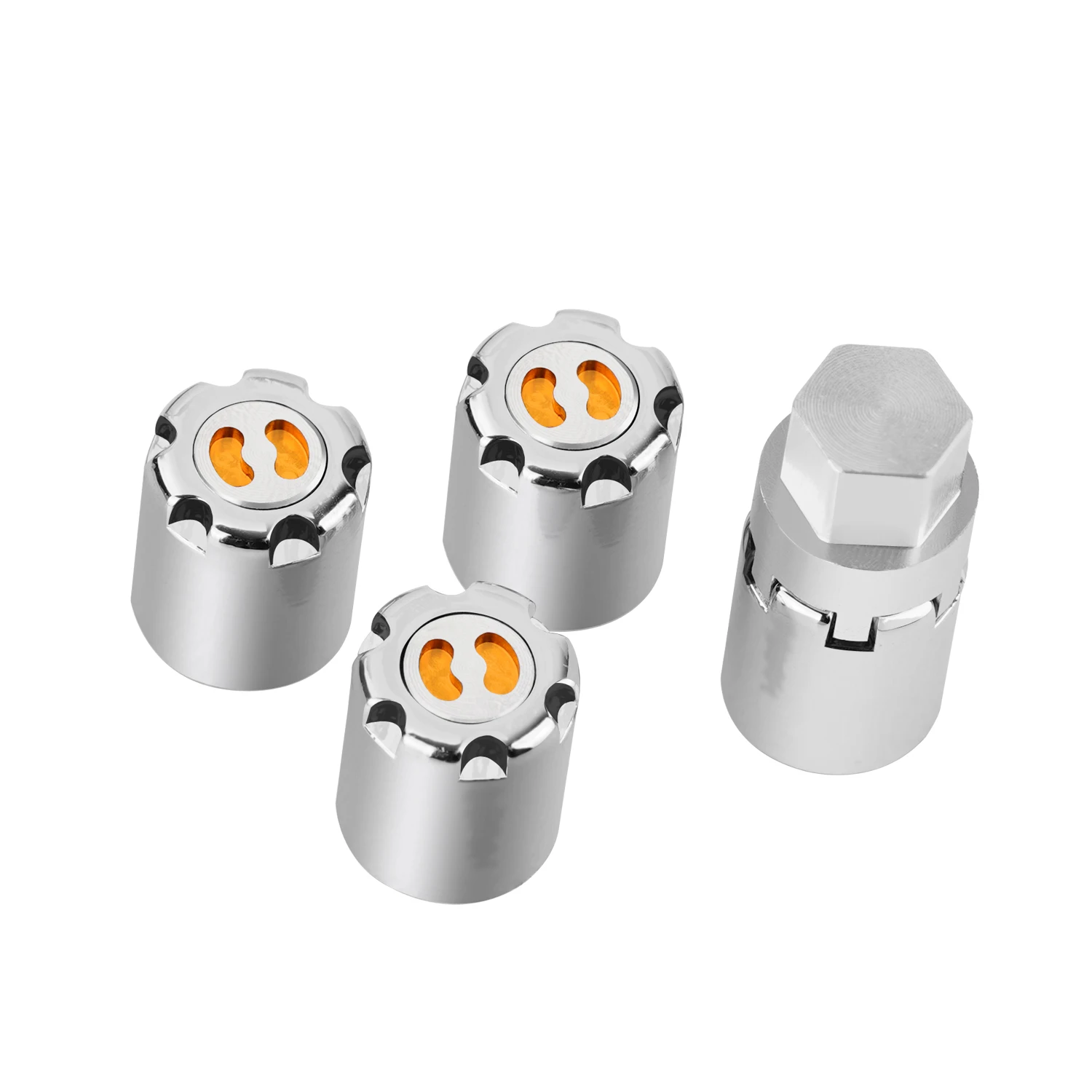 TCRC 4PCS Aluminum M2 Wheels Center Caps Lock Nuts for 1/24 RC Crawler Car SCX24 AX24 FCX24 Upgrade