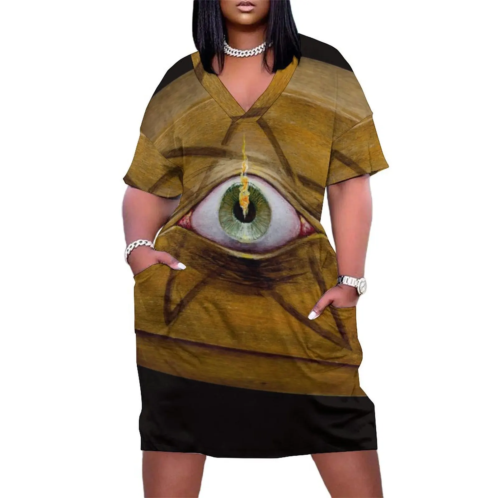 

An Elder Sign for August Loose Pocket Dress dresses korean style Summer skirt festival outfit women sexy dress for women
