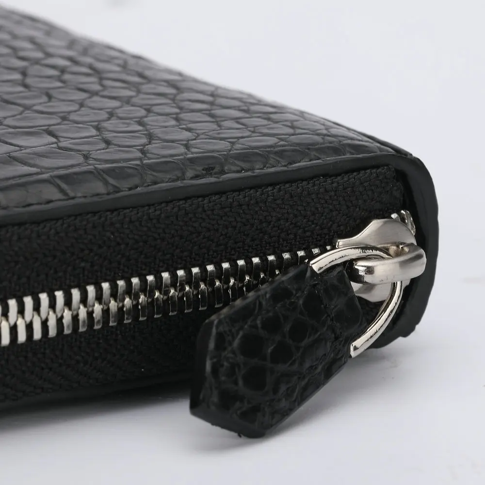 2022 New Luxury Matte Crocodile Skin Men's Wallet Business Genuine Leather Man Clutch Bag High Grade Lage Capacity Wallets 40