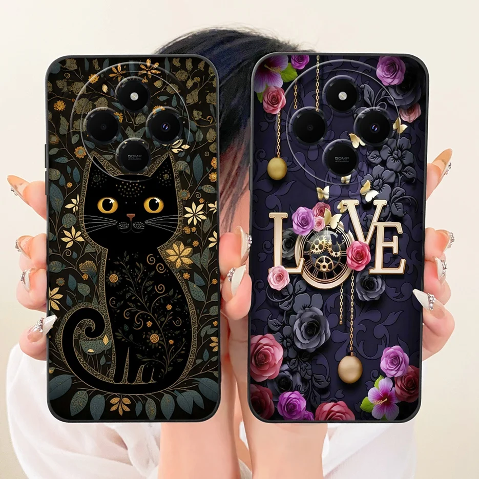 ل Xiaomi Redmi 14C حافظة PocoC75 لطيف أرنب الكرتون غطاء للصدمات الحالات الهاتف ل Xiaomi Poco C75 C 75 Redmi14C لينة Fundas