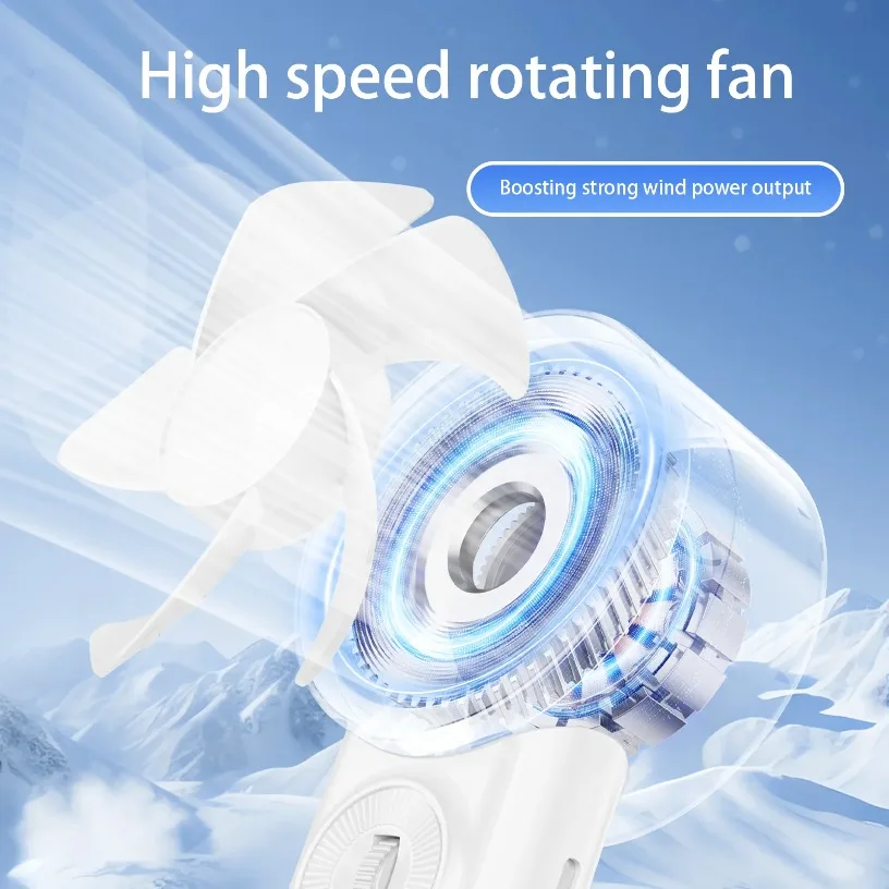 100 Speed Adjustable Handheld Turbo Fan Aviation Blade 3600mAh Long Endurance Low Noise Portable Summer Outdoor Fan
