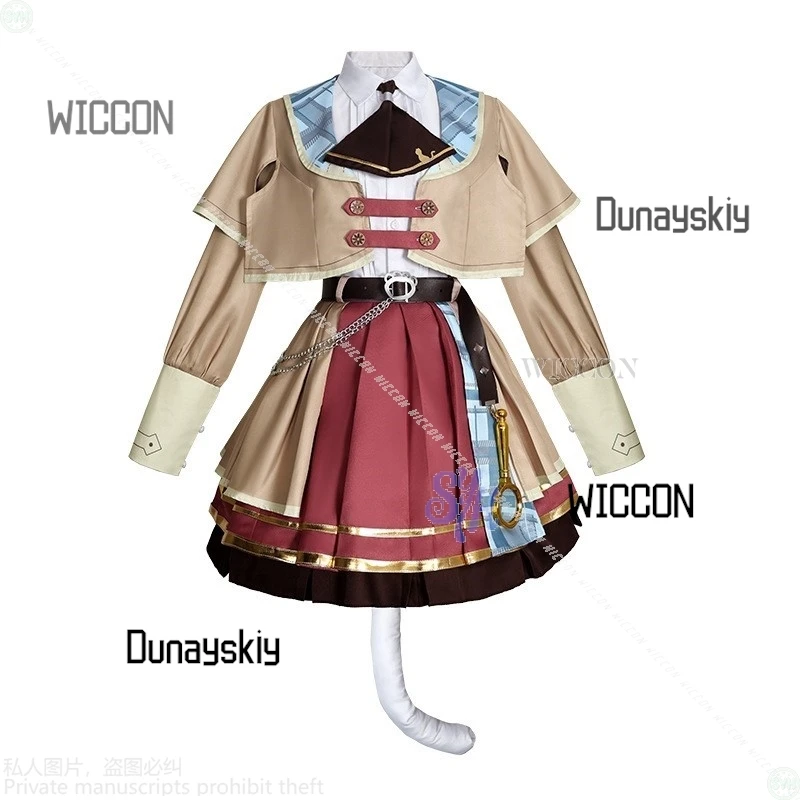 Azusawa Kohane Game Project Sekai Cosplay Anime Monthly Card Costume VBS Kawaii Detective Lolita Dress Jirai Kei Halloween