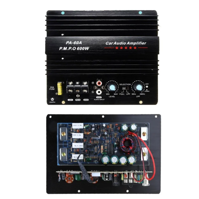 12 فولت ماكس 600 واط عالية الطاقة مونو سيارة مكبر للصوت مجلس العالمي السيارات قوية ضياع باس مضخم الصوت نظام الصوت مكبر للصوت