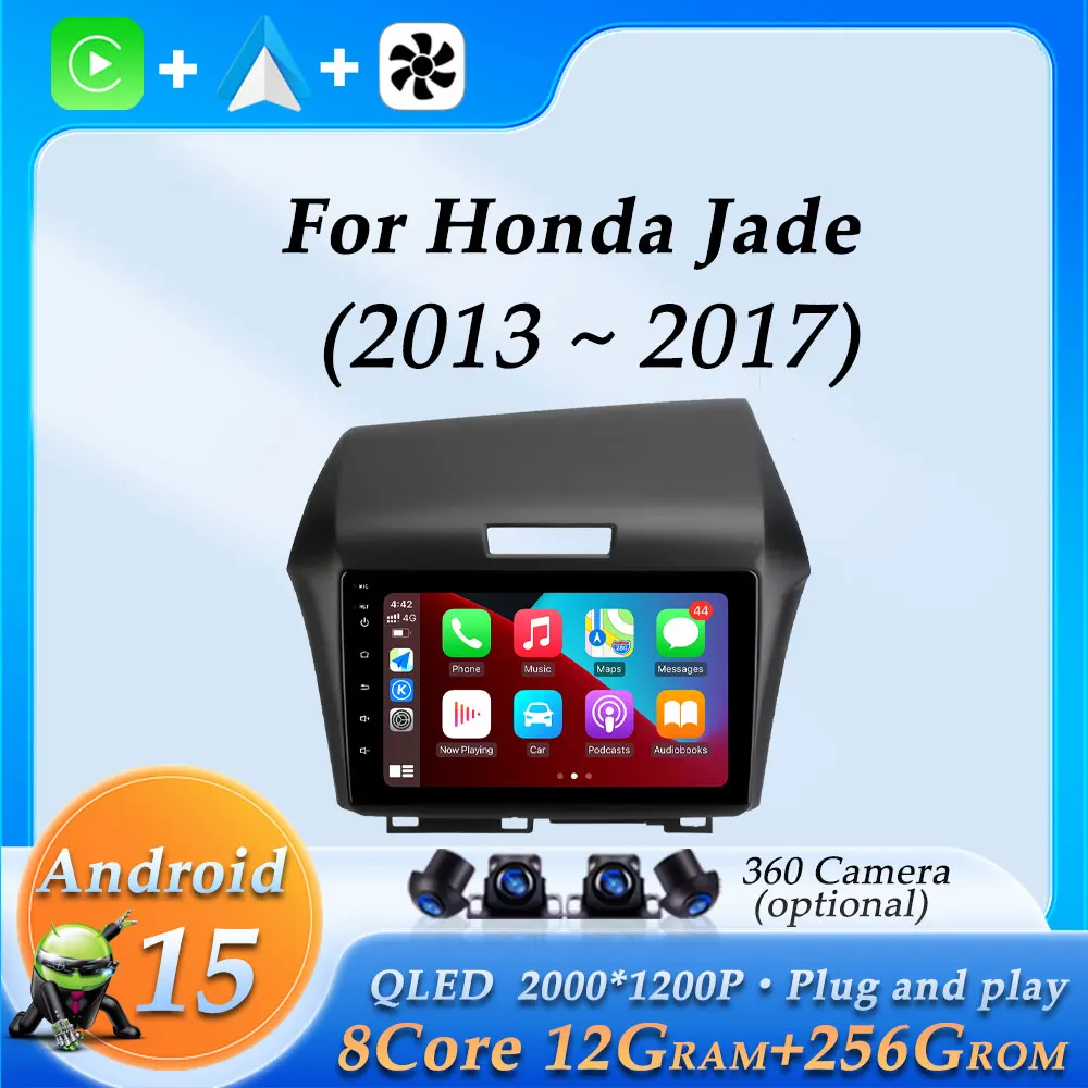 راديو السيارة والفيديو الصوت مشغل وسائط متعددة لهوندا اليشم 2013-2017 اللاسلكية CarPlay لتحديد المواقع والملاحة DSP ستيريو سبليت شاشة BT WiFi