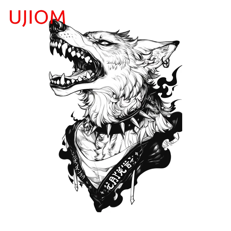 UJIOM Gothic Punk Werewolf Wall Sticker Attractive Cartoon Graffiti Luggage Diary Waterproof Decals Vinyl Bathroom Accessories