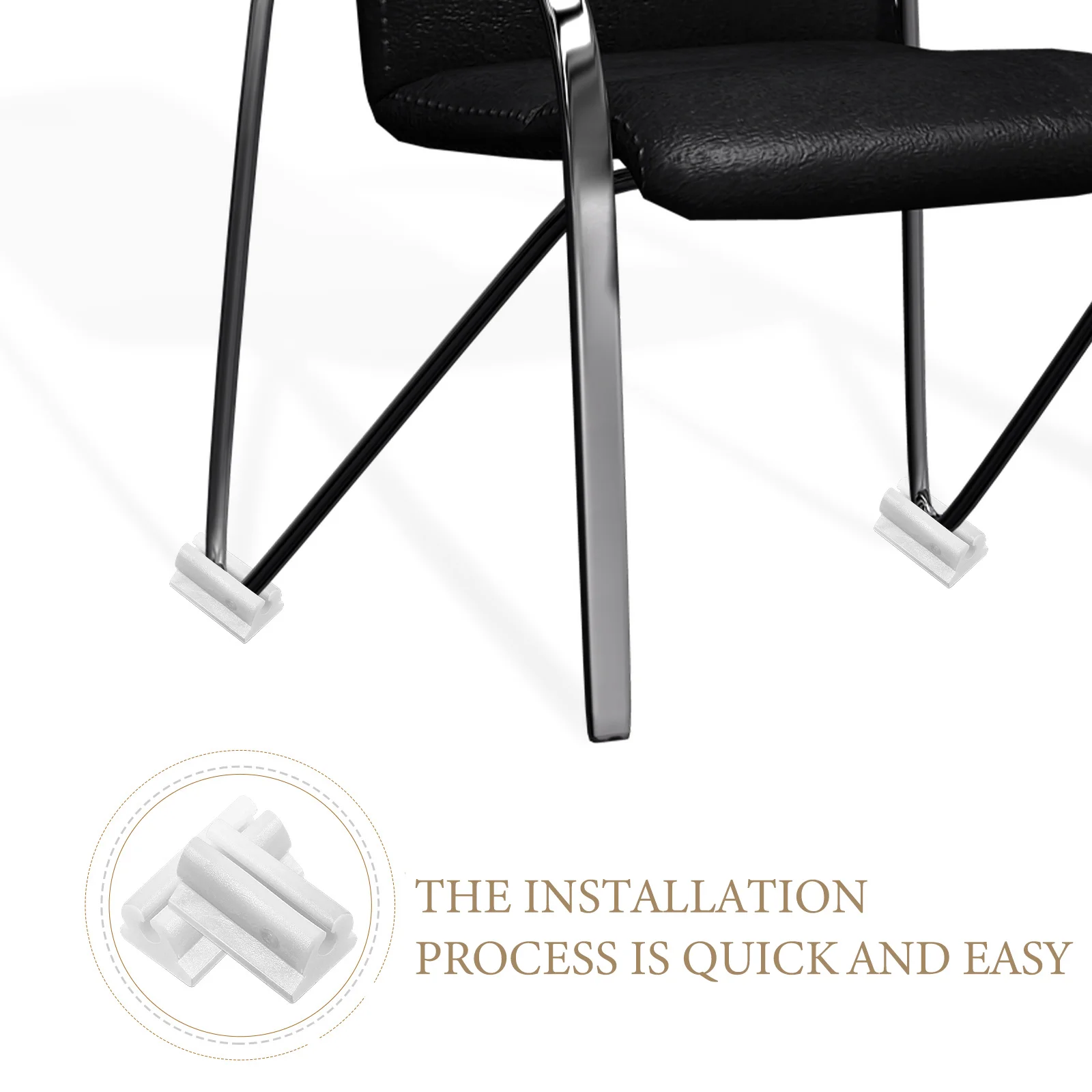 

50Pcs U-Shaped Chair Leg Floor Protectors Plastic Anti-Slip Chair Foot Covers Office Furniture Feet Cap 3-4Mm Opening