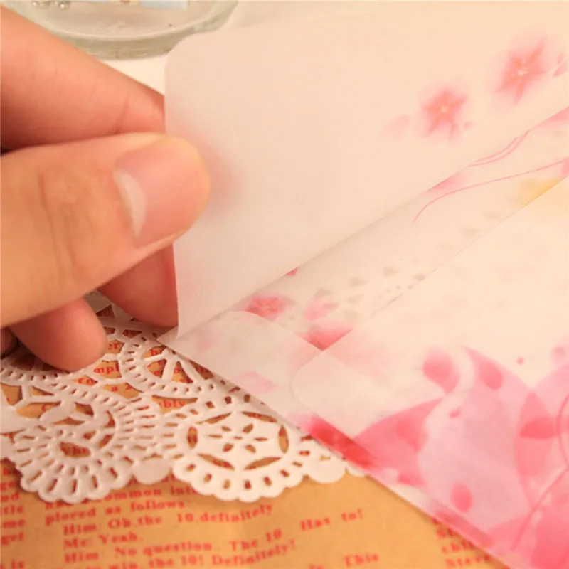 5pcs Vintage Peach Blossom Paper Envelope Postcards Greeting Card Cover Kawaii Stationery Paper Bag Wedding Envelopes