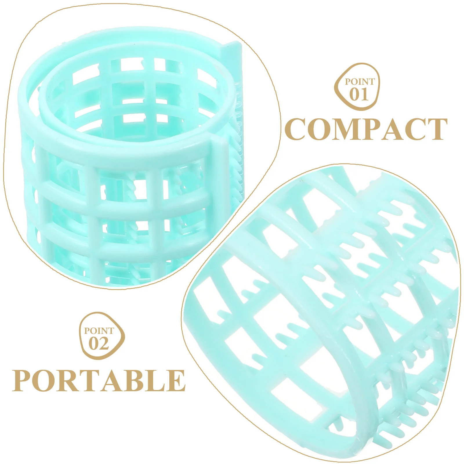 

12pcs Hair Curlers Abs Lightweight Durable Portable Styling Tools For Long Short Hair Salon Self-Adhesive Rollers Curling