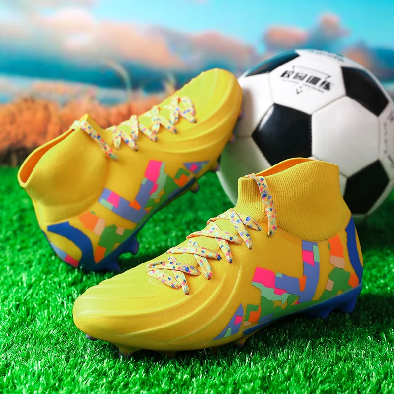 New Men's Soccer Shoes TF/FG Hot Selling Children's Football Boots Outdoor Anti-Slip Training Sneakers Football Shoes for Boys
