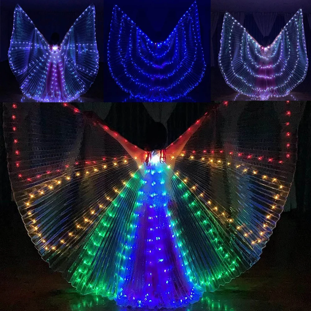 

LED Butterfly Isis Wings for Adults, Belly Dance Performance, Fluorescent Butterfly Led Wings, Carnival Costumes Shows