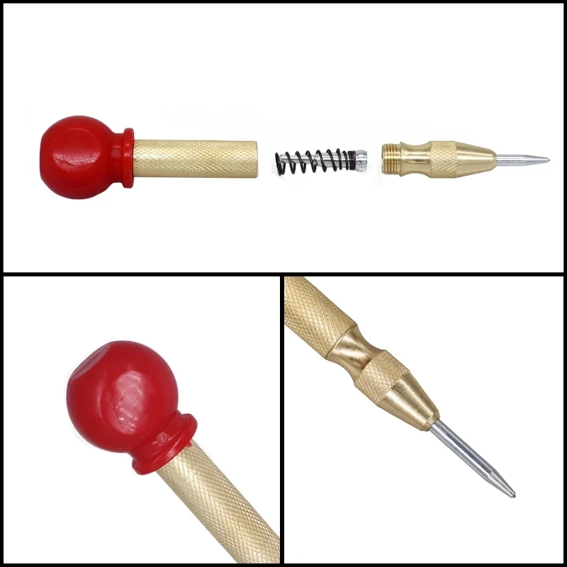 Automatischer Körner, allgemeiner automatischer Locher, Holzbearbeitung, Metallbohrer, verstellbar, federbelastet, automatischer Locher, Handwerkzeuge – Detail 4