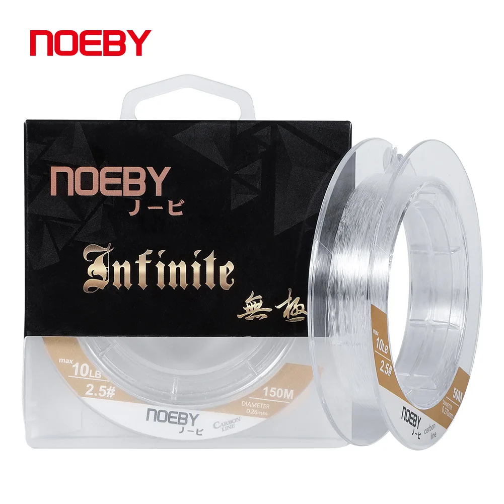 

Noeby Carbon Leader Fishing Line 50m 6lb-65lb 100% Monofilament Fiber Wire Fluorocarbon Line Saltwater Fishing Line Tackle