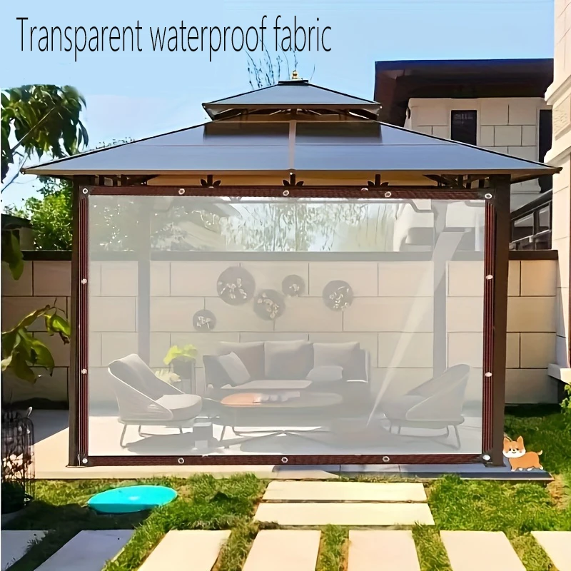 Transparent, Waterproof Garden Screen, Ideal for Patios, Balconies, Camping, Poolside Areas and Poultry Houses; Features an Easy