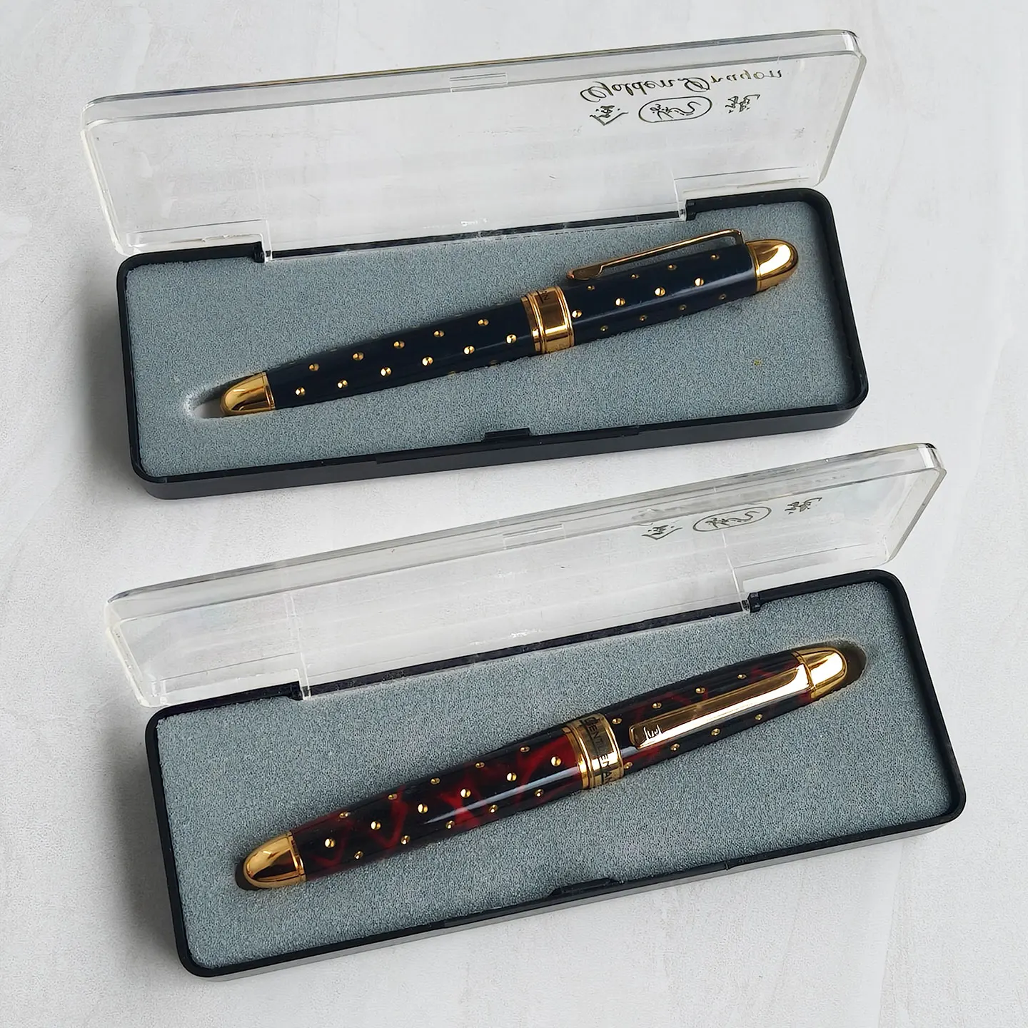 Dandong Golden Dragon Pen, metal copper barrel starry sky rare old stock vintage stationery, EF nib, 1996 model, smooth writing