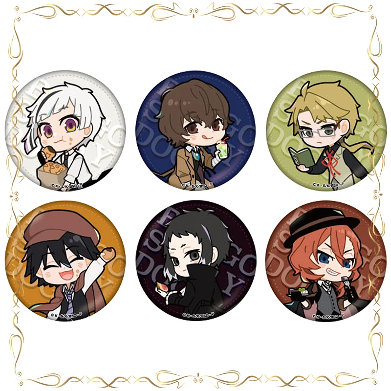

Nakahara Chuuya Badge Emblem Gashapon Anime Figures Desktop Ornament Action Figure Model Toys