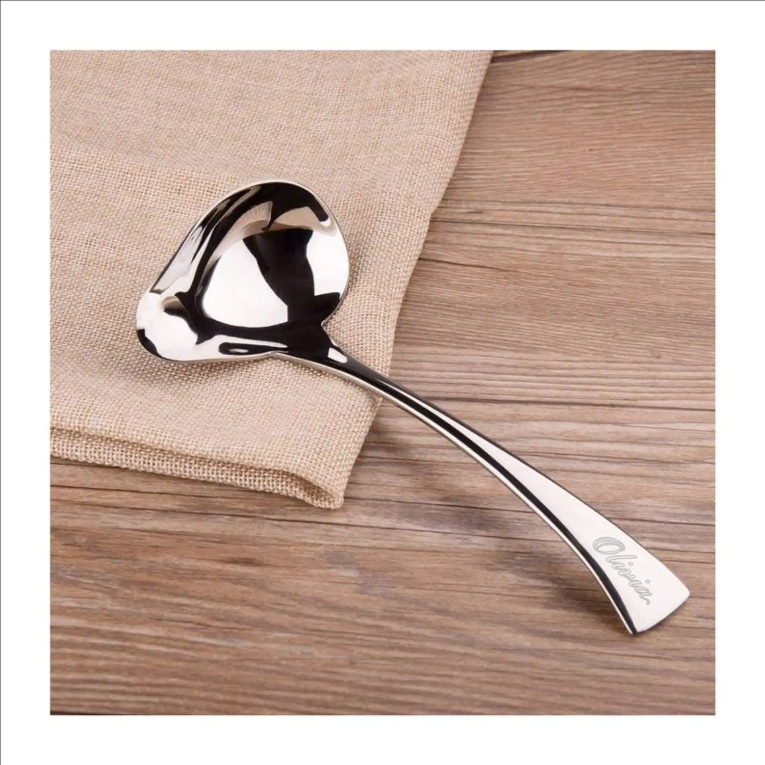 Personalisierter DRIZZLE-LÖFFEL, Saucenkelle, Suppenlöffel, Kochküche, Geschenk für ihre Mutter, Frauen, Brautjungfer, Zuhause, Koch, Geburtstag, Cus