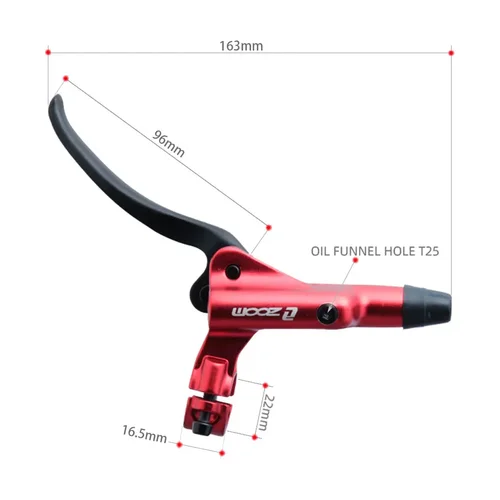 Imagen 2 del producto ZOOM HB-876 Juego de frenos hidráulicos de disco de bicicleta de montaña plegables de 4 pistones delanteros 800 traseros 1400 Mm Mtb bicicleta calambres piezas de ciclismo rojas
