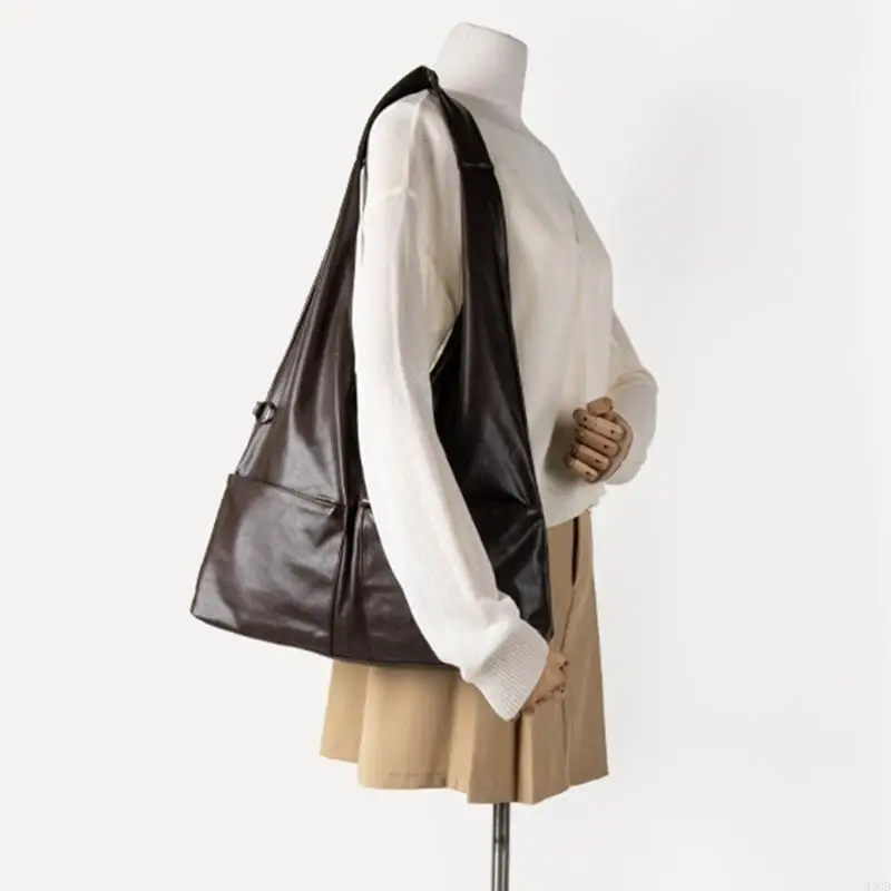 

340D Large Capacity Shoulder Bag for Women Simple Shopper Bag Fashion Armpit Bag