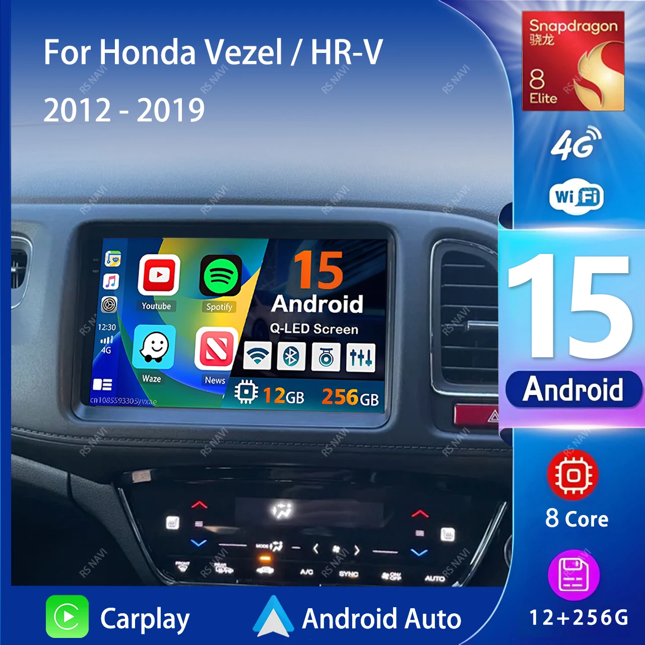 

Android 15 Carplay автомобильный радиоприемник мультимедийный плеер для Honda Vezel HR-V HRV HR V XRV 2012-2019, авторадио, GPS, стерео, 2din, головное устройство