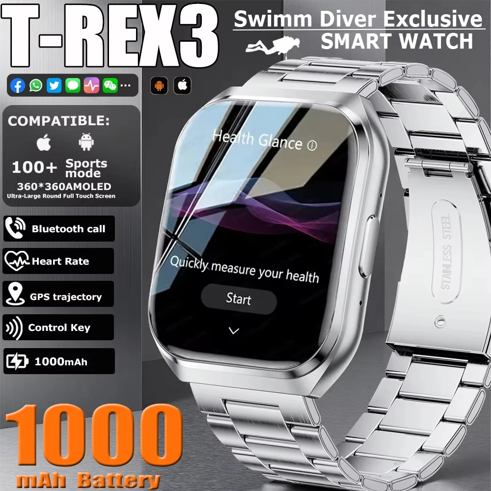 New MT66 Global Version Smartwatches Men Women HD AMOLED Screen Heart Rate Waterproof Bluetooth Call GPS Track Sport Smart Watch