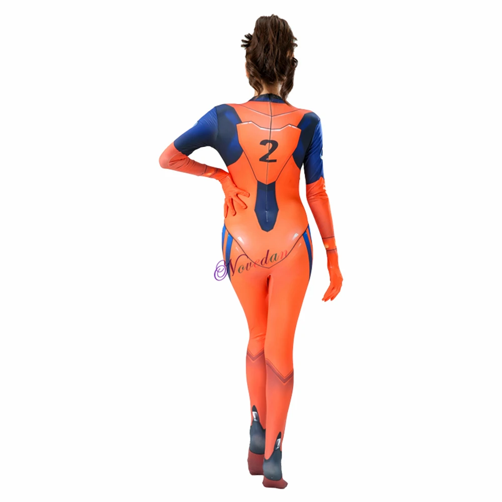 Anime Asuka Langley Soryu Cosplay Plugsuit Sexy Female Bodysuit Jumpsuit Zentai Suit Halloween Costume For Women Girls