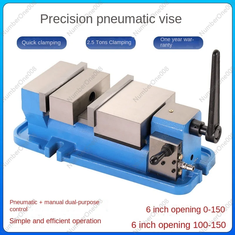 Precision Parallel-Jaw Vice Milling Machine Vice Fast Pneumatic Supercharging Vise 6-Inch Automatic Clamping Tool