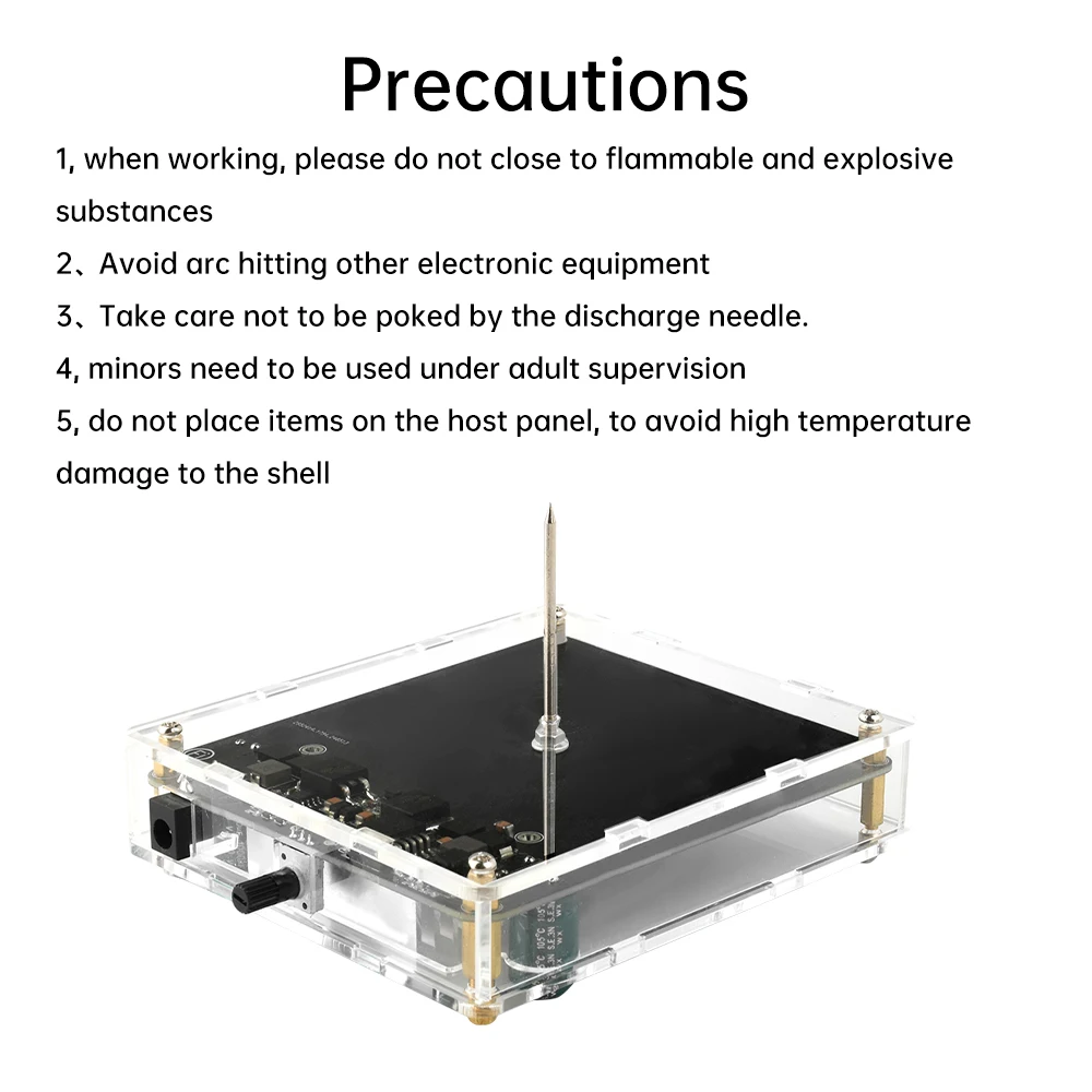 For Tesla Coil Arc Generator Artificial Lightning Touchable Teaching Tool Science Experiment Arc Up To 10CM For Tesla Toy