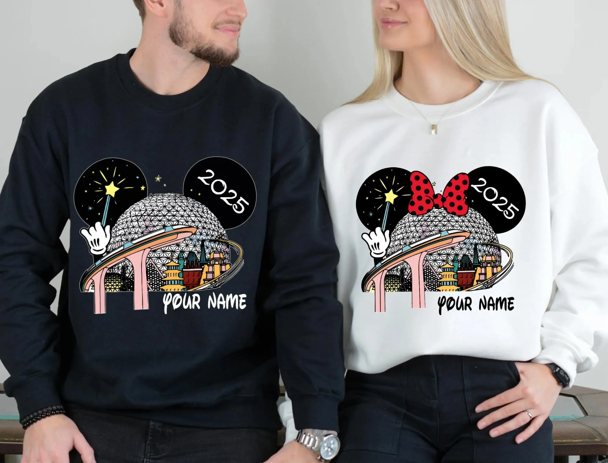 Aangepaste Disney Epcot 2025-hoodies, gepersonaliseerde Disney-reissweatshirts en Disney-familiesets voor wereldreizigers