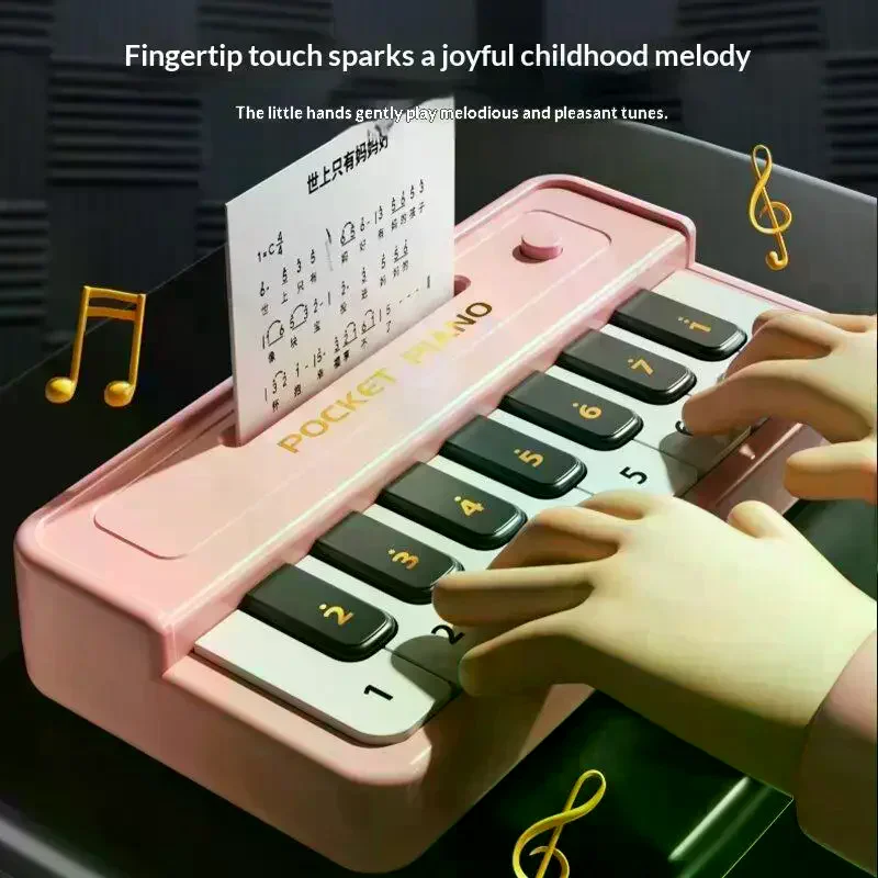 

1 комплект, детское мини-электронное пианино, портативное 15-клавишное цифровое клавиатура, детский музыкальный инструмент, развивающие игрушки для детей, подарок