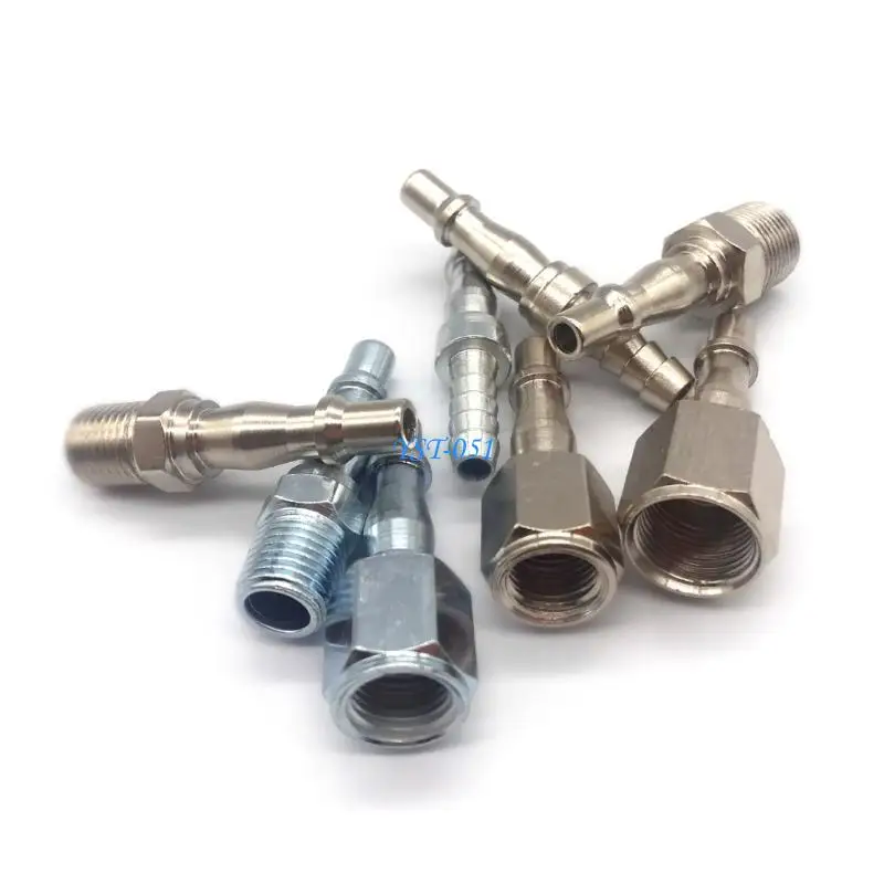 

E15A 12 Pcs Air Line Hose Compressor Fitting Connector Air Coupler and Plug Kits Air Compressor Accessories Quick Release Set