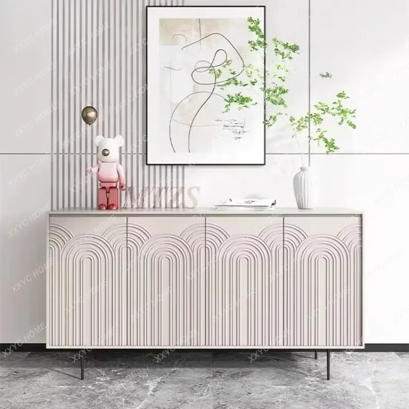 JJJJNordic Simple Modern Dining Side Cabinet Paint Entrance Shoe Cabinet Fashionable And Simple Home