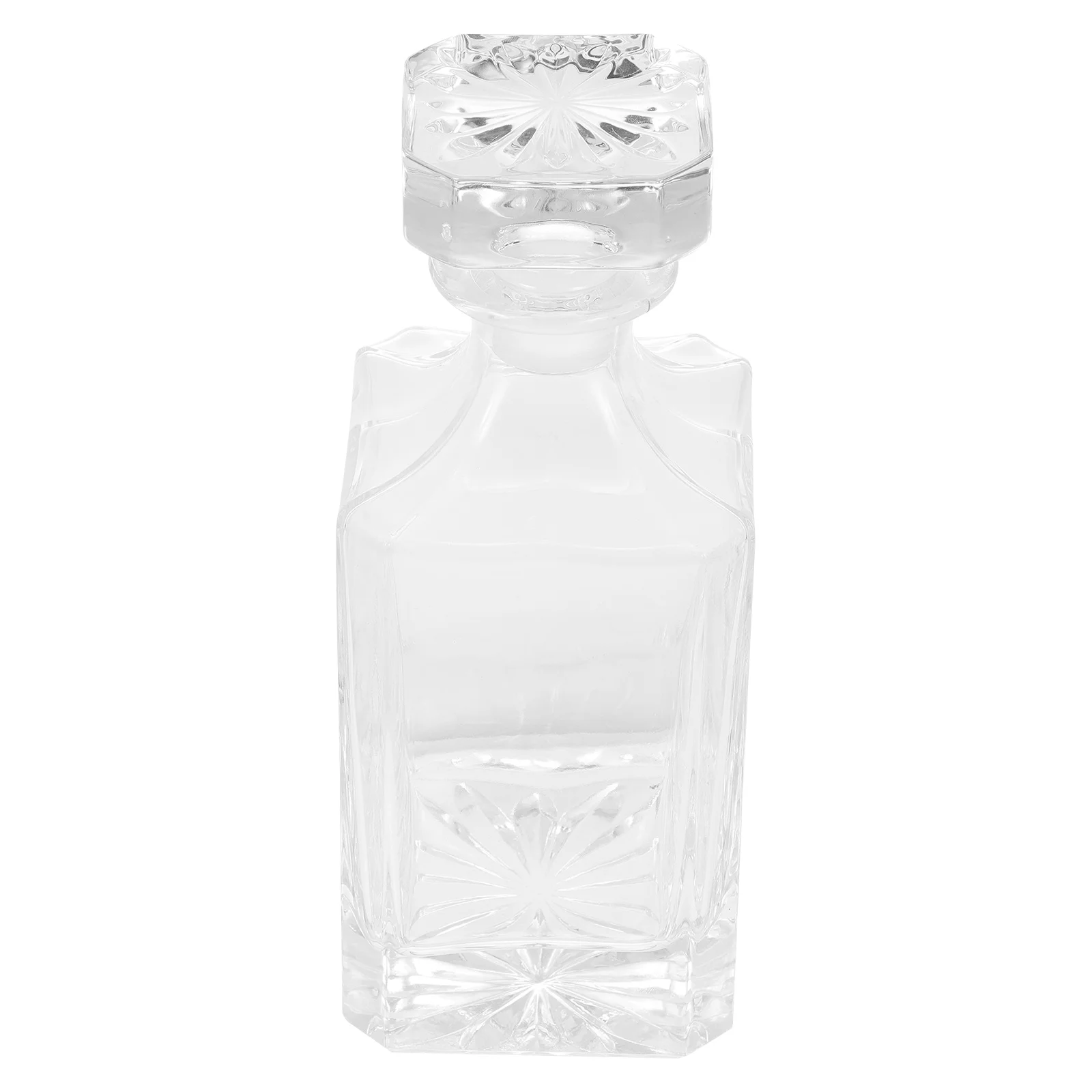 

Liquor Decanter Crystal Whiskey Bottle Practical Design Smooth Surface Decorative Bar Glass Liquor Holder