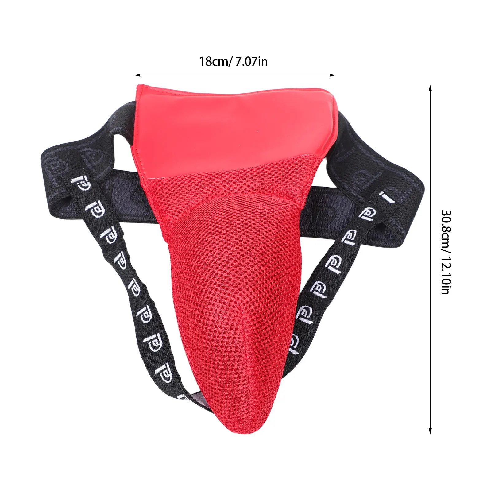 Mma Groin Protector Cup Red Breathable Mesh Shock Absorbent Flexible Fit for Boxing Kickboxing Taekwondo Sparring Muay Thai