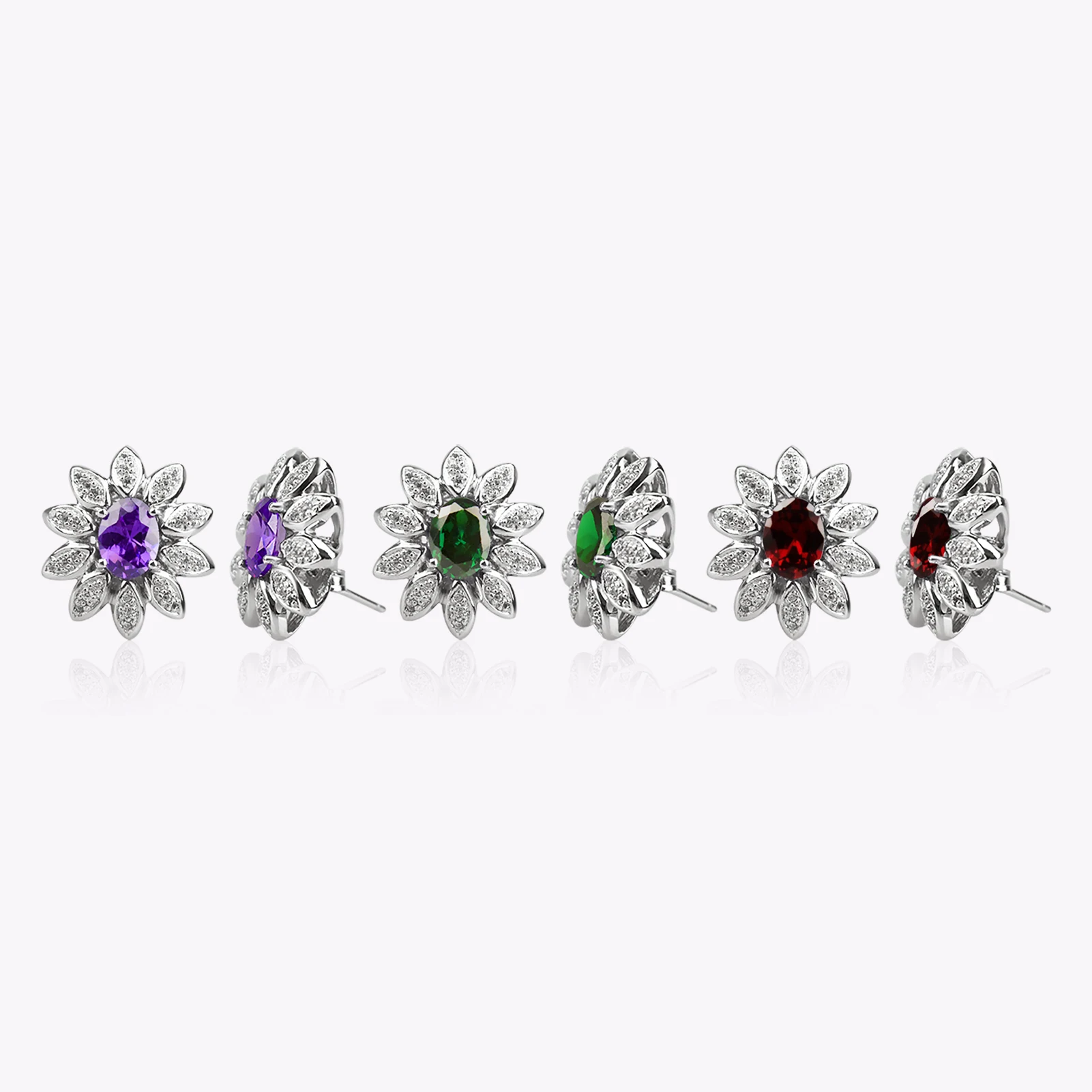  ﻿ ﻿ YYSuniee Solid 925 Sterling Silver Sunflower Stud Earrings for Women Trendy Shiny Cubic Zirconia Earrings Studs Gift Fine