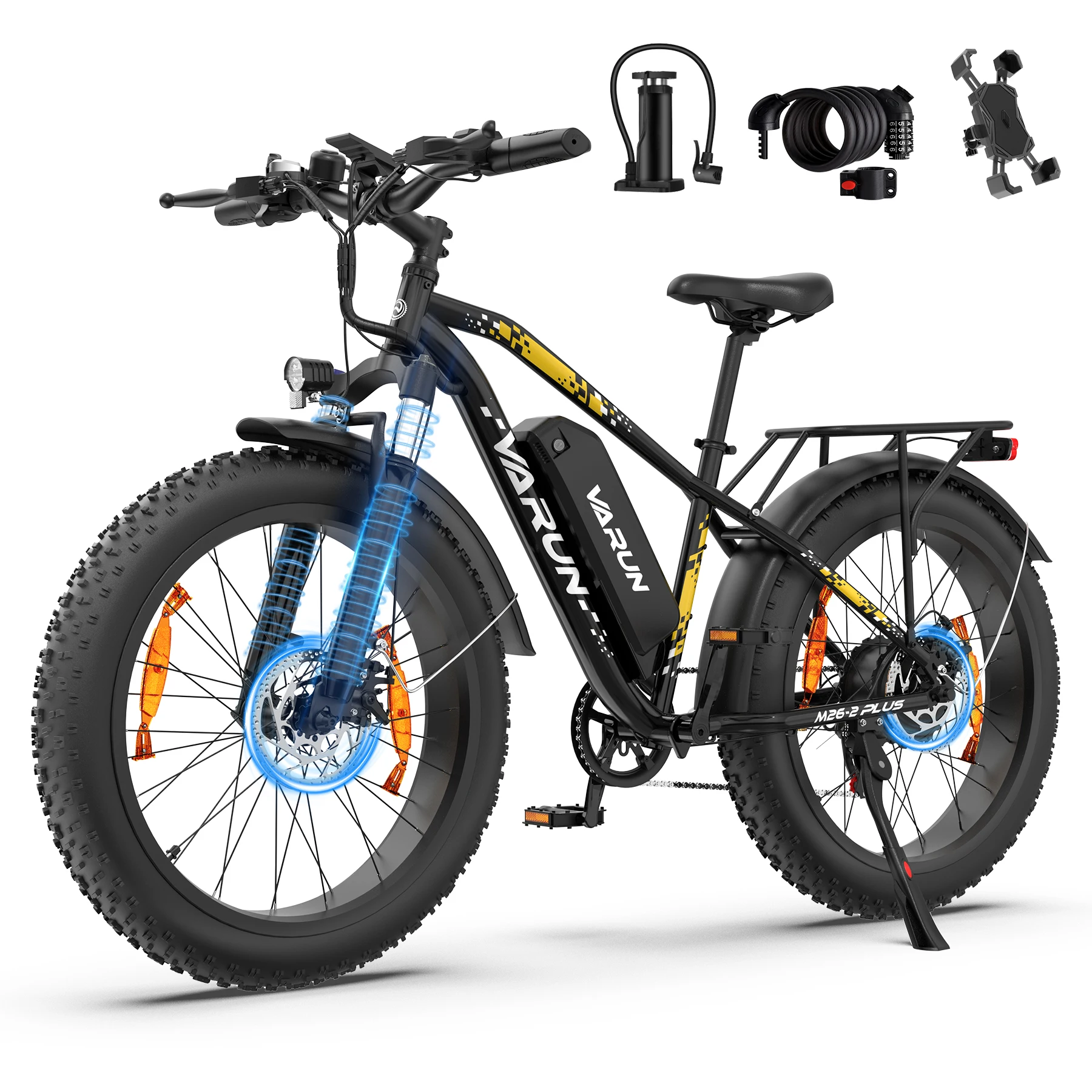 AliExpress VARUN M26-2 Plus Adult Electric Bicycle, 250W Motor Electric bike, 48V15AH Battery City E-bike, 26 Inch Fat Tire E-Mountain bike