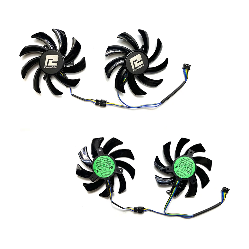 New For POWERCOLOR RX 5700 XT 6500XT 6600 6600XT 5700XT 6700 6700XT Fighter Competitive versiGraphics Card Replacement Fan