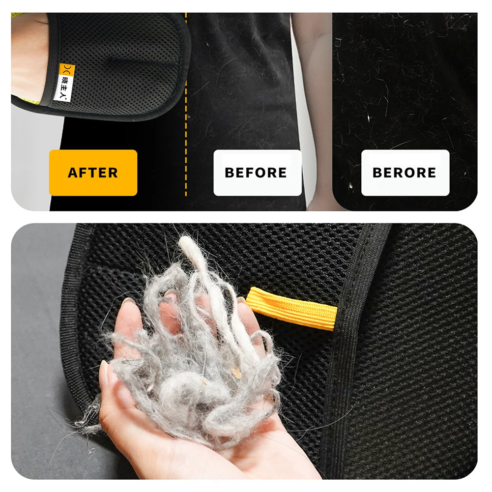 Pet Hair Remover Glove For Cats Reusable Pet Hair Remover Mitt Portable Dog Cat Hair Remover Static Removal Gloves For Pet Hair - Image 4