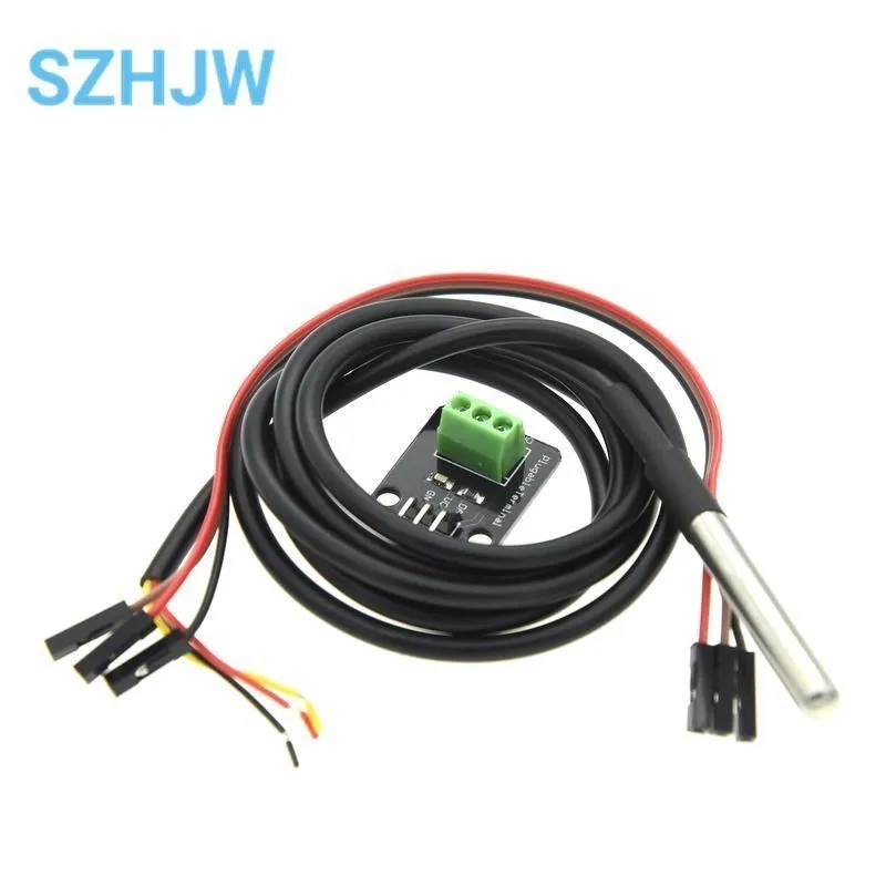 DS18B20 Stainless Steel Package 1/2/3/5Meter 100/200/300/500CM Waterproof 18b20 Cable Probe Temperature Sensor