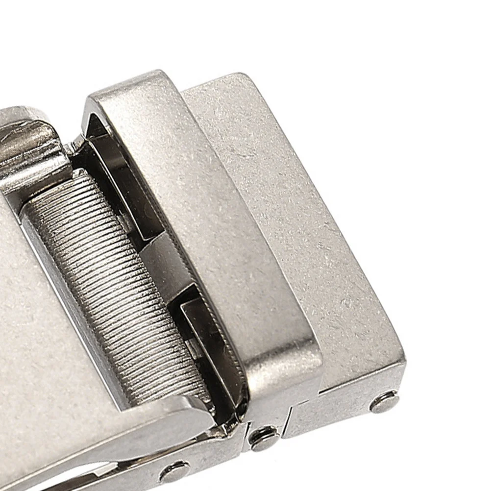 

2Pcs Belt Buckle Mens Alloy Scratch Resistant Business Automatic Buckles for Belt Formal Occasion Stylish Silver