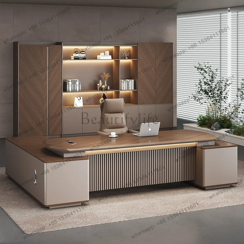 LDConference Computer Office Desk Modern Luxury Executive Drawer Storage Office Desk Aesthetic Display   Home Furniture