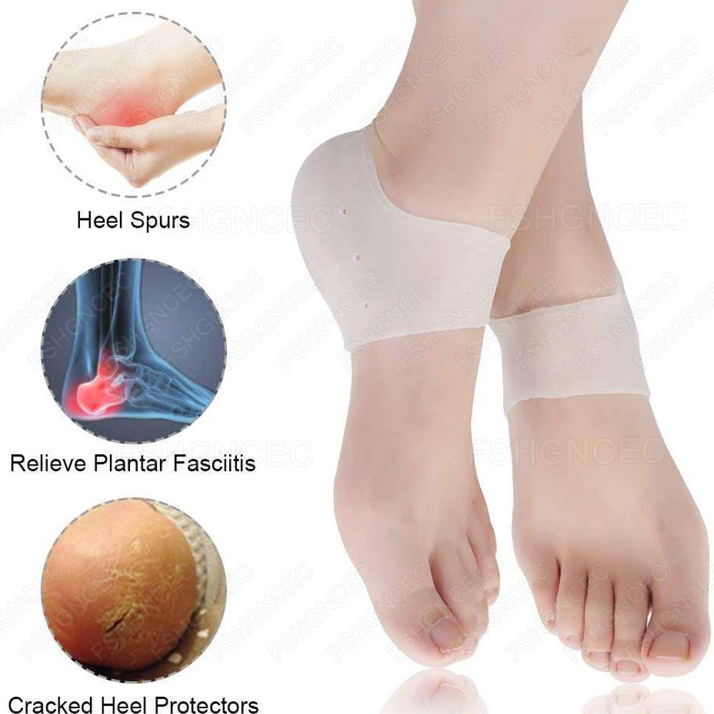 Silicone Moisturizing Heel Repair Socks Plantar Fasciitis Foot Support Gel Pad Heel Spur Pain Relief Insoles for Man Woman Walk