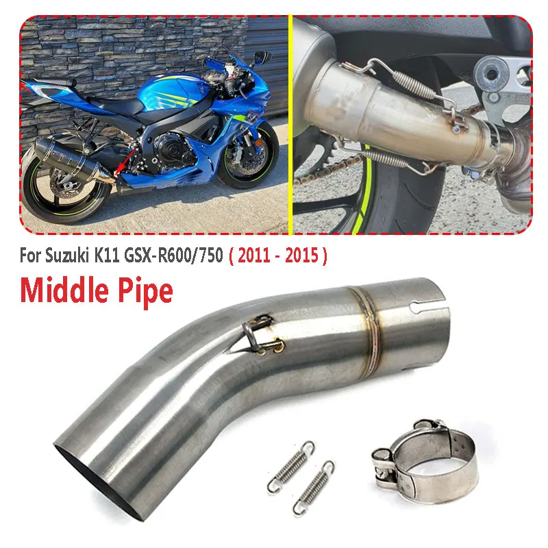 51MM GSX-R600/750 Motorcycle Exhaust Muffler Pipe Middle Section Link Pipe For Suzuki GSXR 600 750 K11 2011 2012 2013 2014 2015